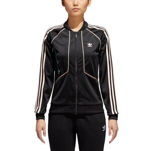 Adidas Women's Special Edition Track Jacket with Floral Applique and FREE PANTS